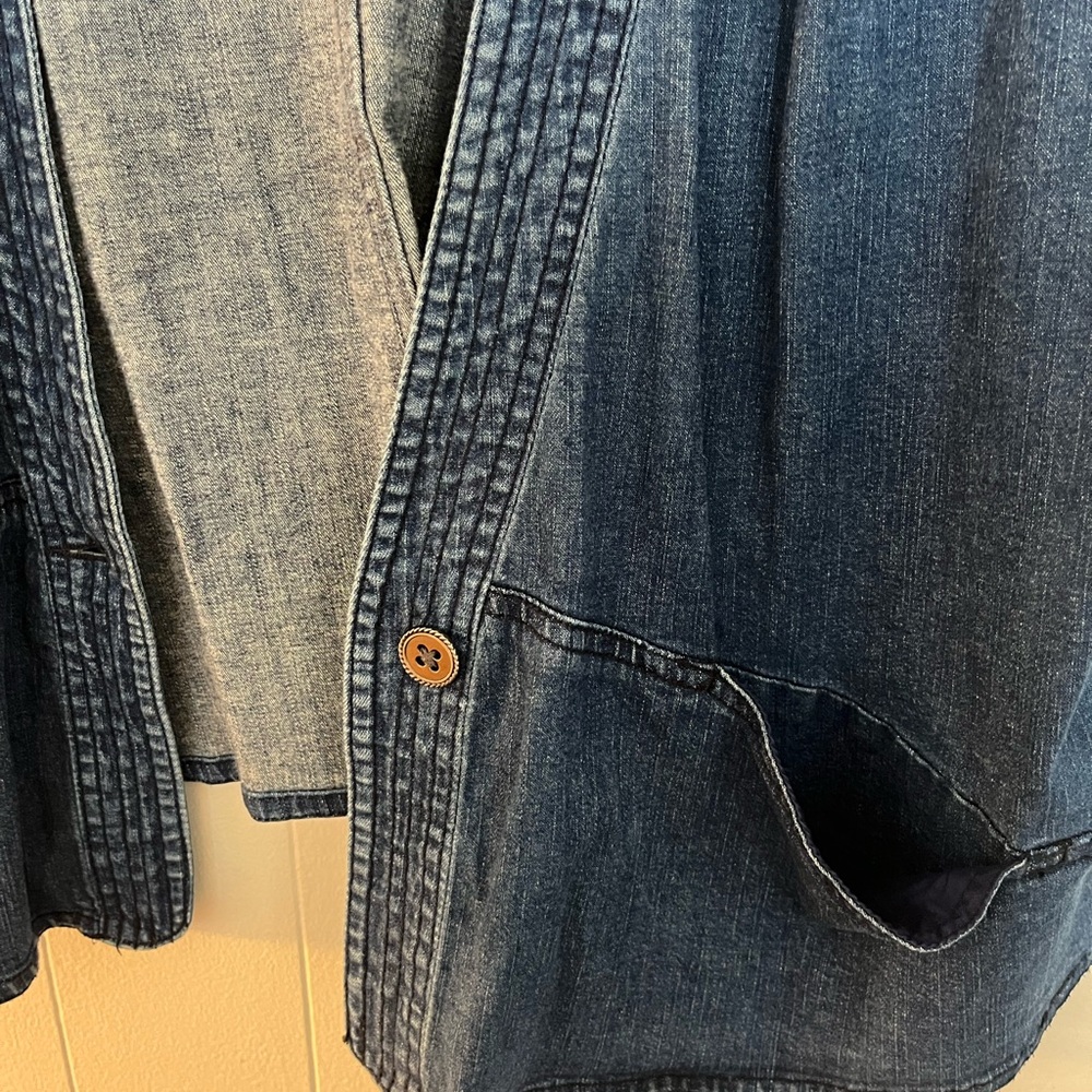 Blue Denim Jacket with Button Detail